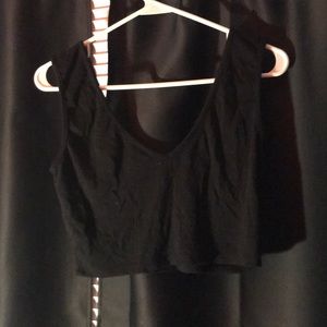 fashion nova low v cut crop top